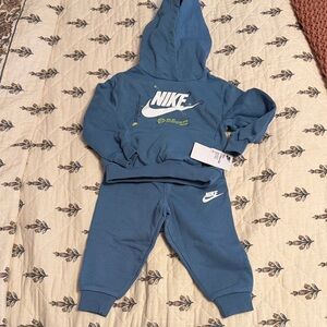 Nike Kids Blue Sweatpants & Hoodie Set